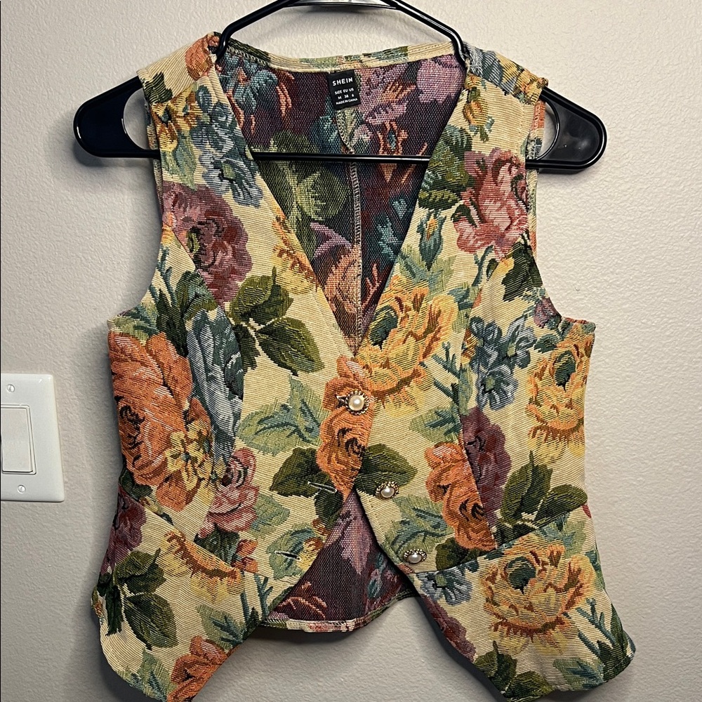 SHEIN Multicolor Floral Vest